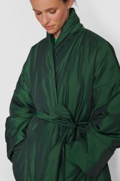 Changeant Nylon Frakke Med Baelte-BITTE KAI RAND Outlet