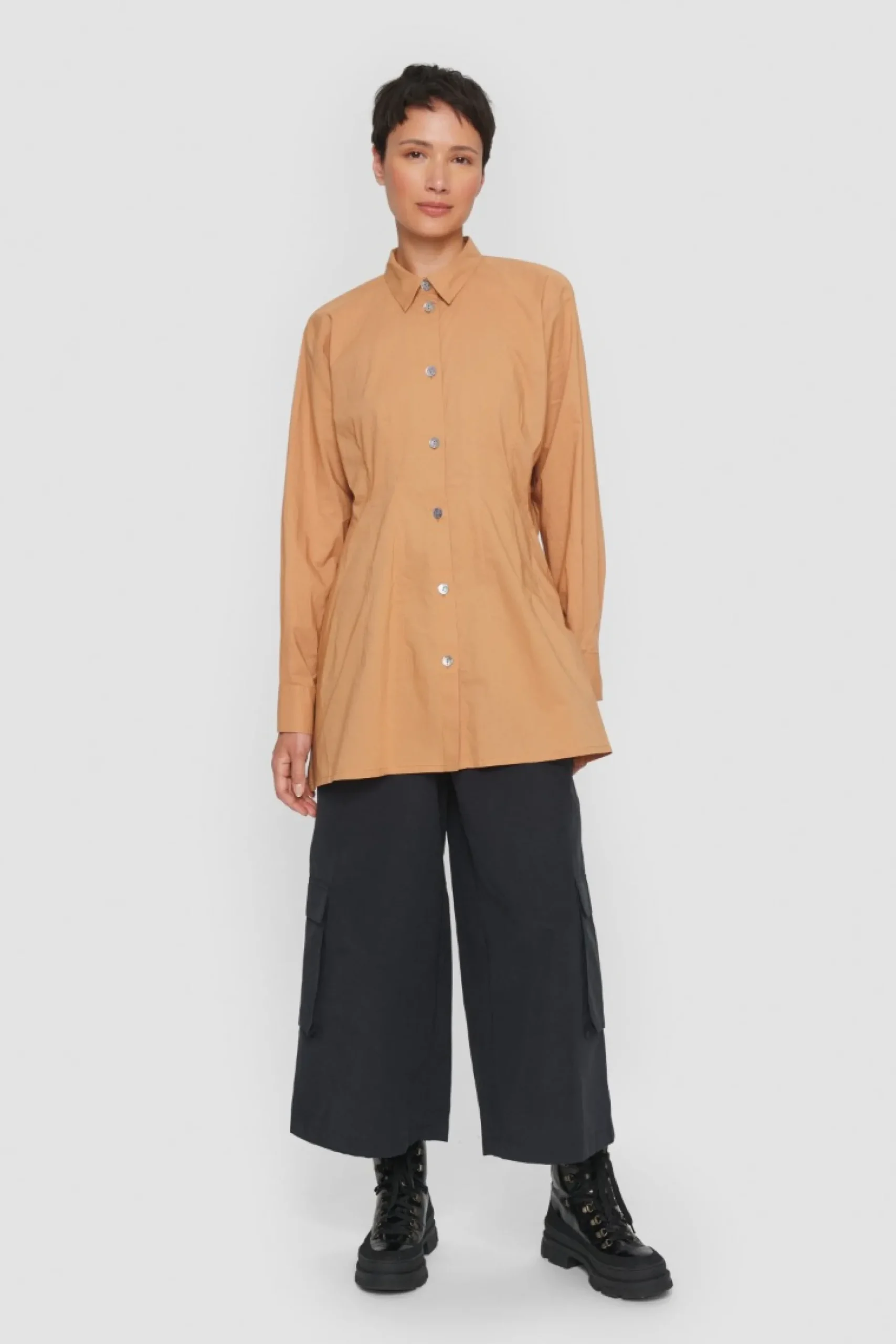 Core Cotton Skjorte Med Krave-BITTE KAI RAND Sale