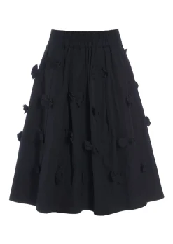 Fukkura Poplin Nederdel Med Slojfer-BITTE KAI RAND Sale