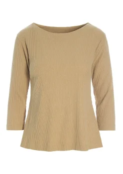 Globe Rib Bluse Med 3/4 Aerme-BITTE KAI RAND Sale