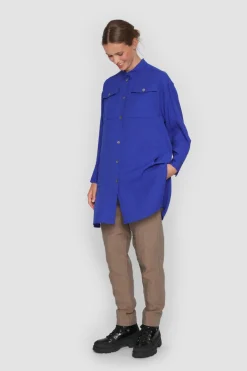 Wrinkle Viscose Lang Skjorte-BITTE KAI RAND Outlet