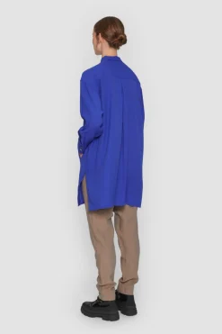 Wrinkle Viscose Lang Skjorte-BITTE KAI RAND Outlet